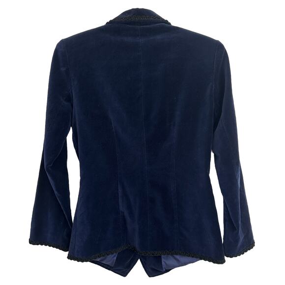 Vintage Coach + Camel Blue Velvet Jacket Small - Picture 2 of 6